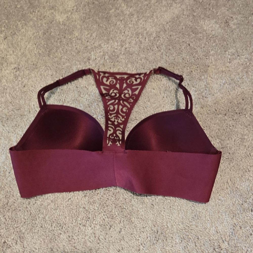 Victoria's Secret Maroon Lace Racerback Bra